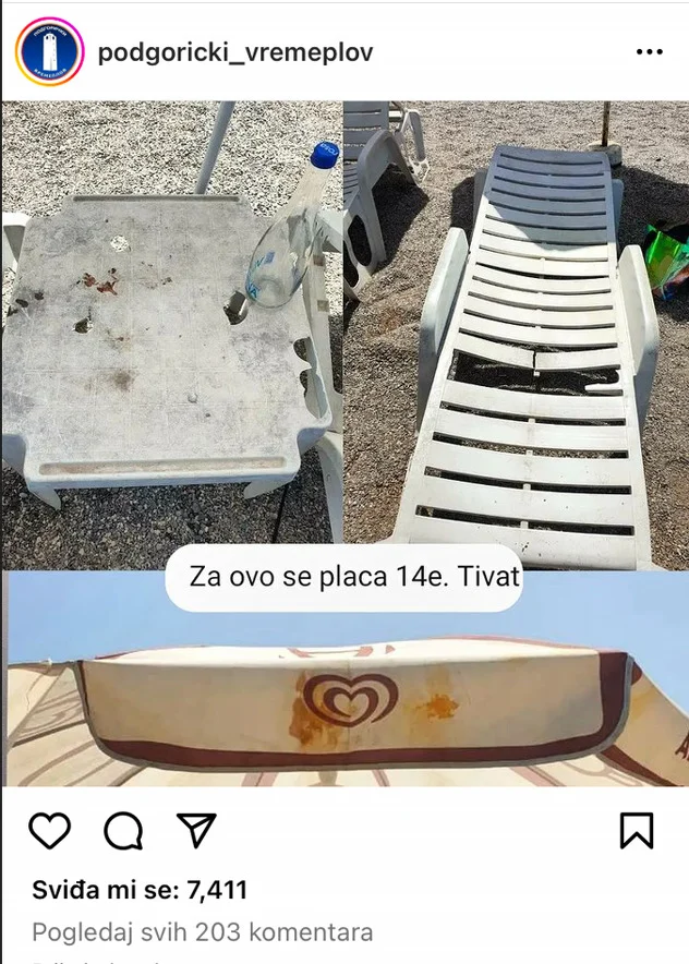 Oprema za plažu od 14 eura u Tivtu